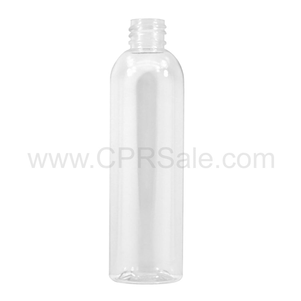 Plastic Bottle, PET, Round, Clear, 4oz
