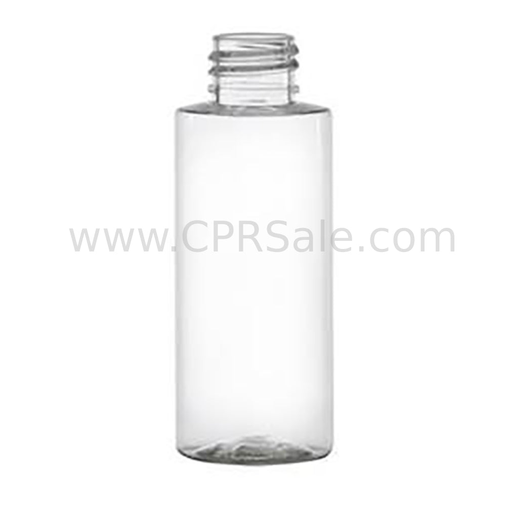 Plastic Bottle, PET, Cylinder, Clear, 2oz