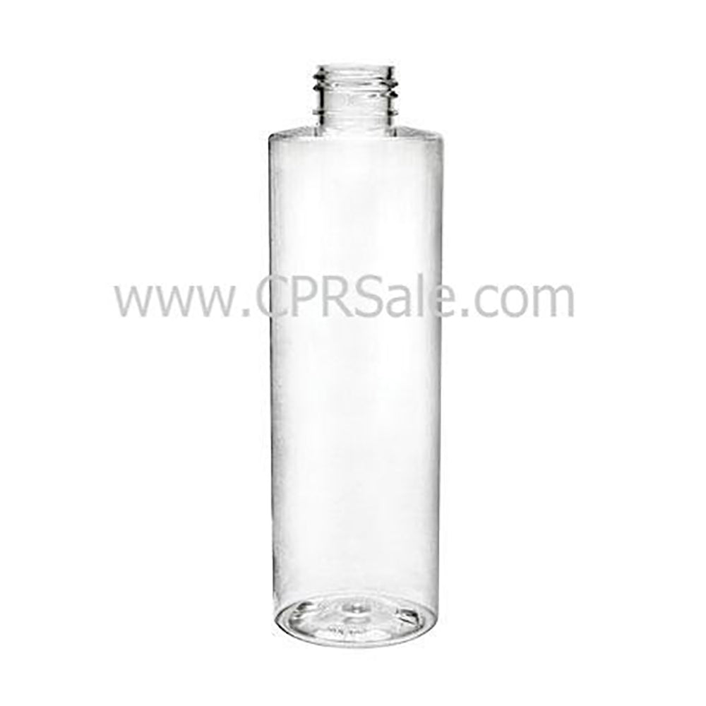 Plastic Bottle, PET, Cylinder, Clear, 8oz