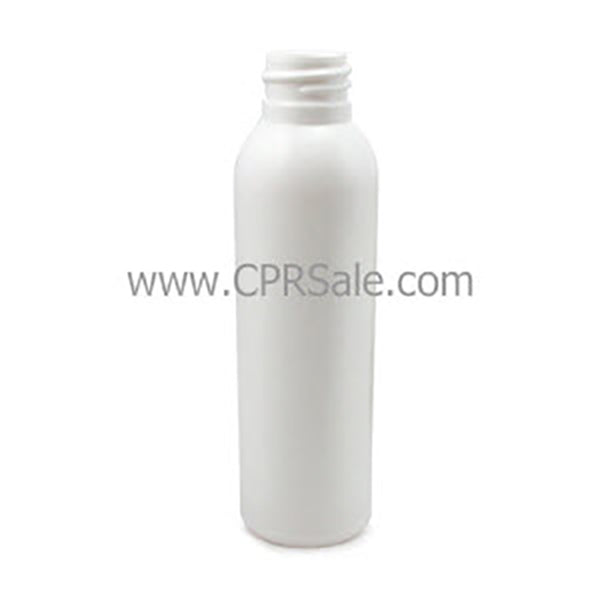 Plastic Bottle, HDPE, Imperial Round, White, 2oz