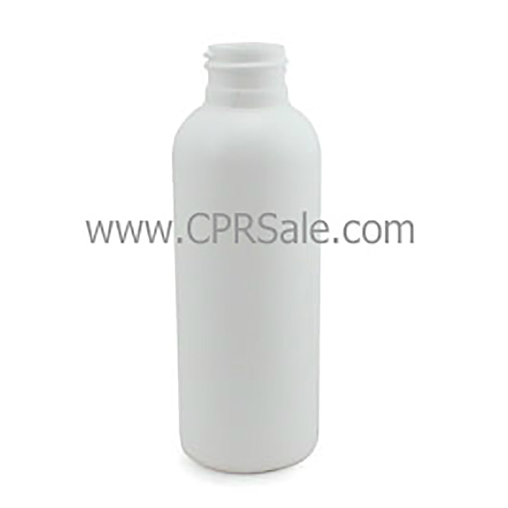 Plastic Bottle, HDPE, Royalty Round, White, 4oz
