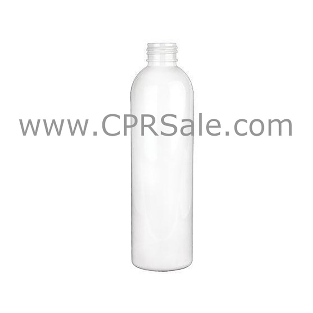 Plastic Bottle, HDPE, Imperial Round, White, 6oz