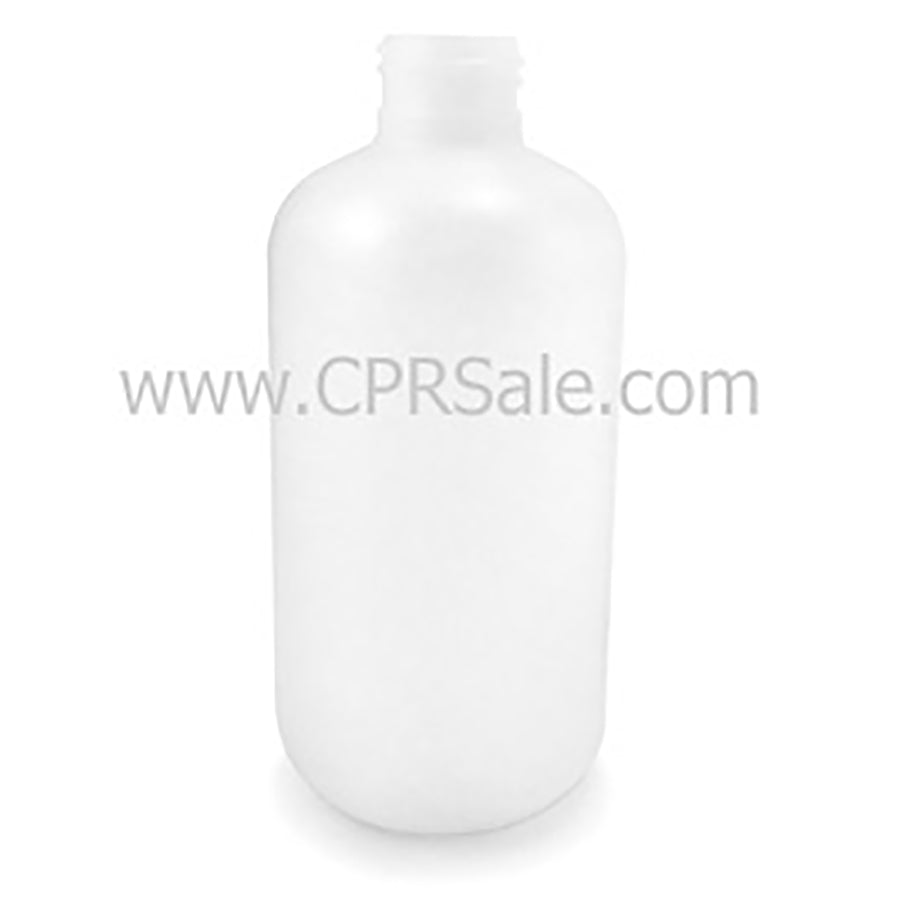 Plastic Bottle, HDPE, Boston Round, Natural, 8oz