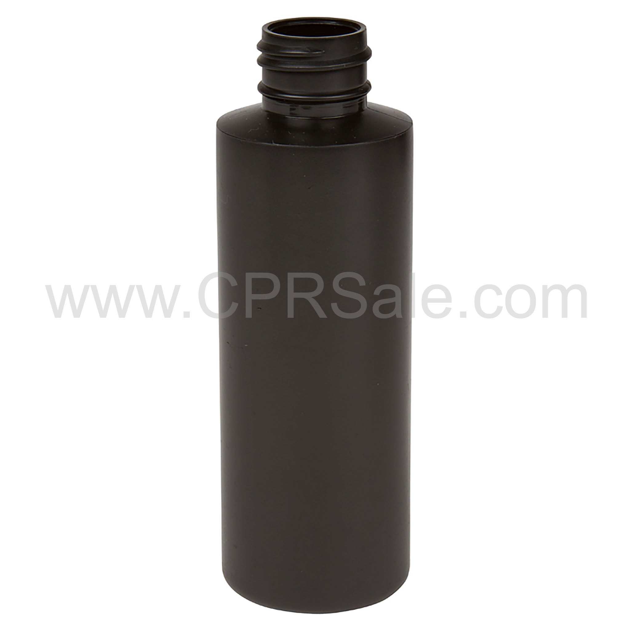 Plastic Bottle, HDPE, Cylinder, Black, 4oz