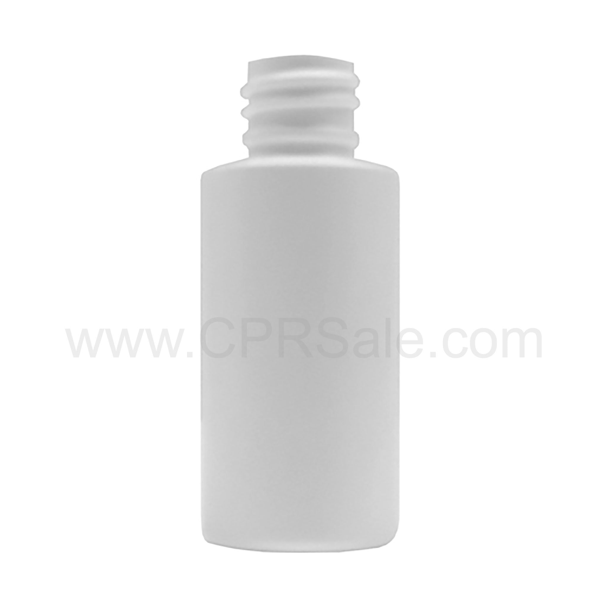 Plastic Bottle, HDPE, Cylinder, White, 1oz