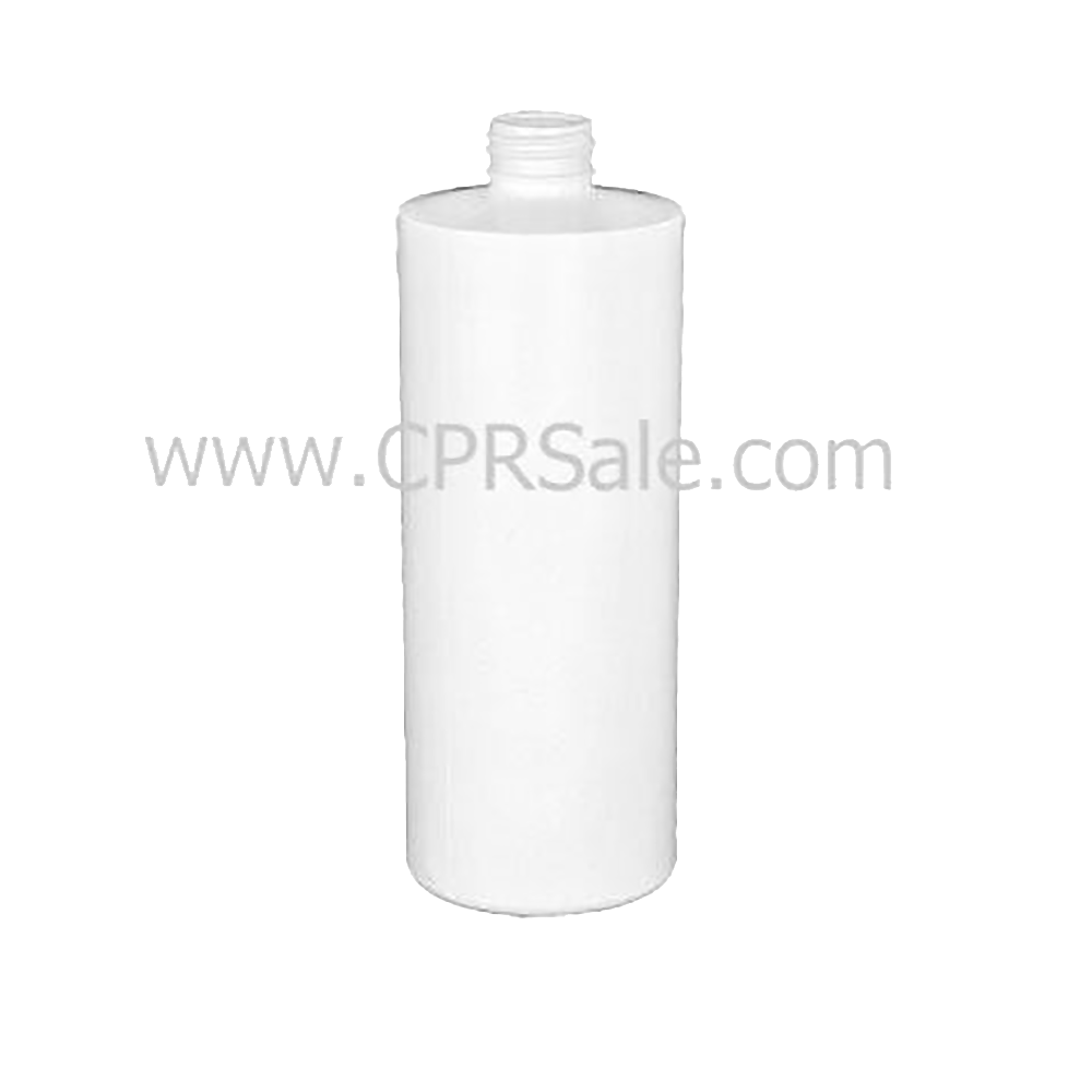 Plastic Bottle, HDPE, Cylinder, White, 6oz