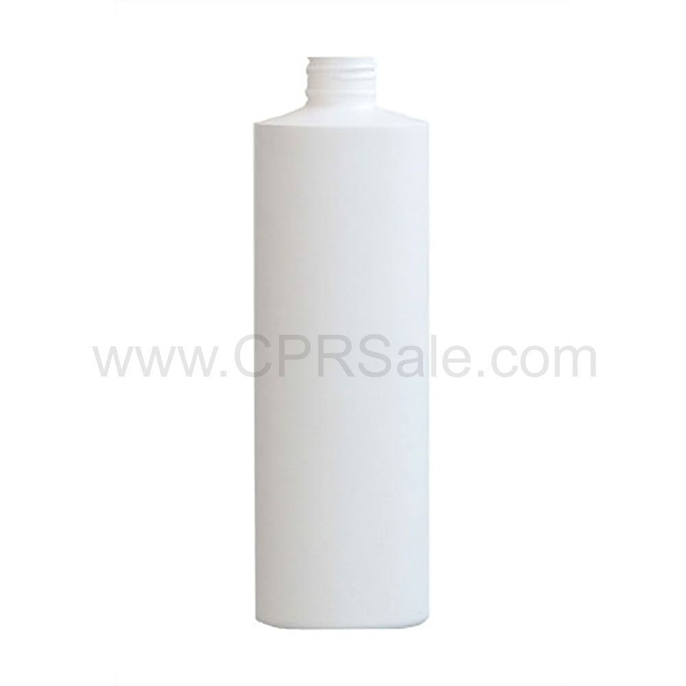 Plastic Bottle, HDPE, Cylinder, White, 16oz