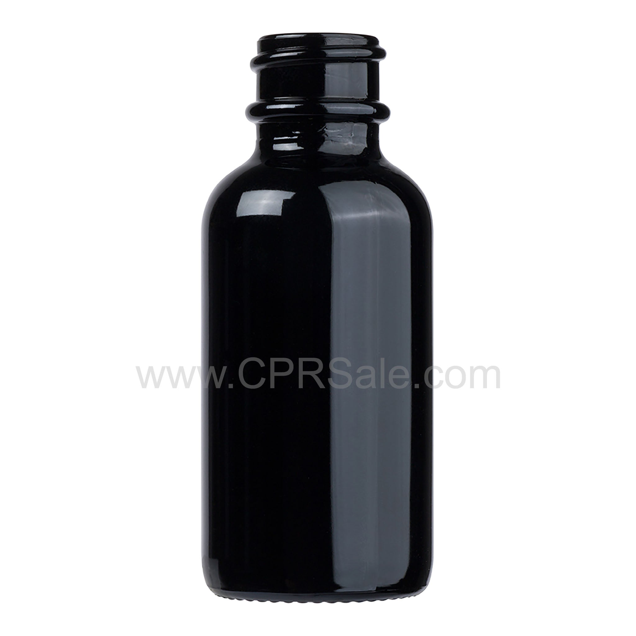 30ml (1 oz.) Black, Glossy Glass Tincture Bottle, 20-400
