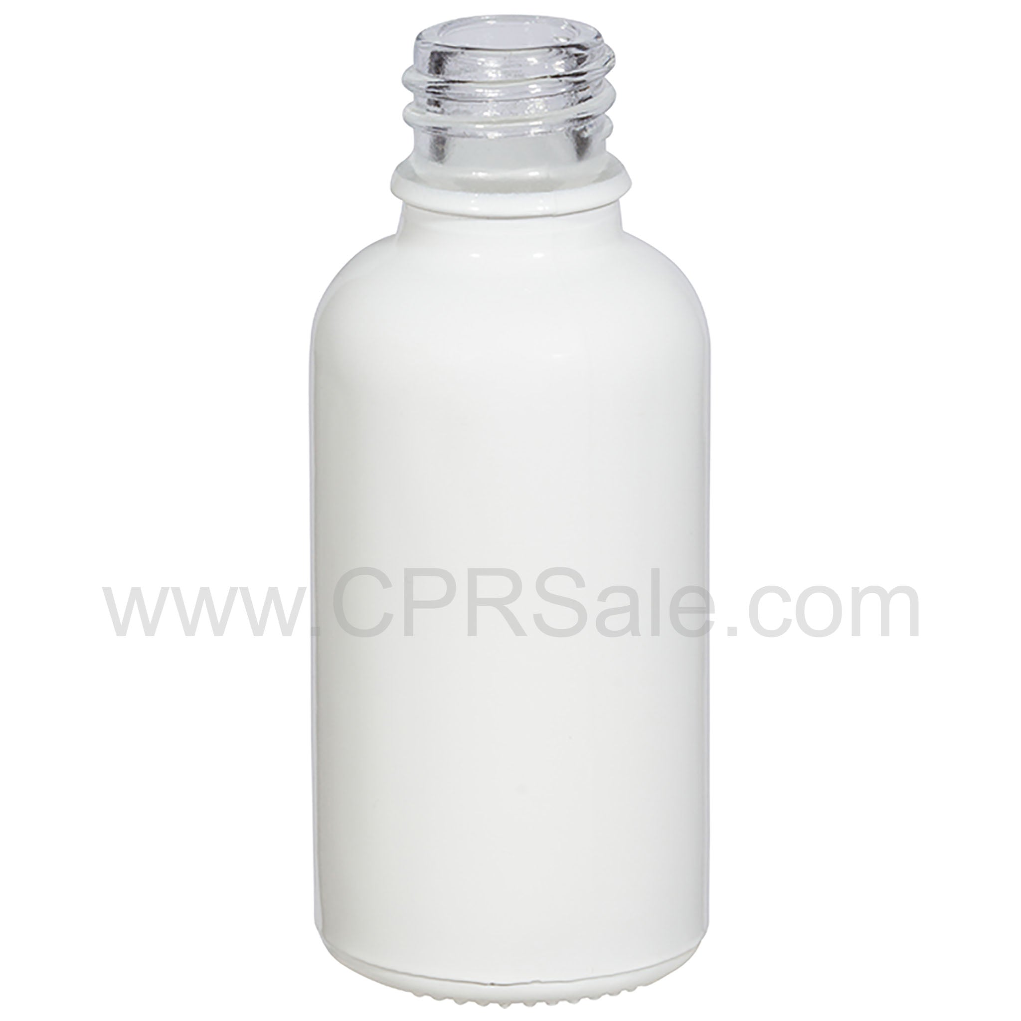 30ml (1oz.) White, Glossy Glass Tincture Bottle, 20-400
