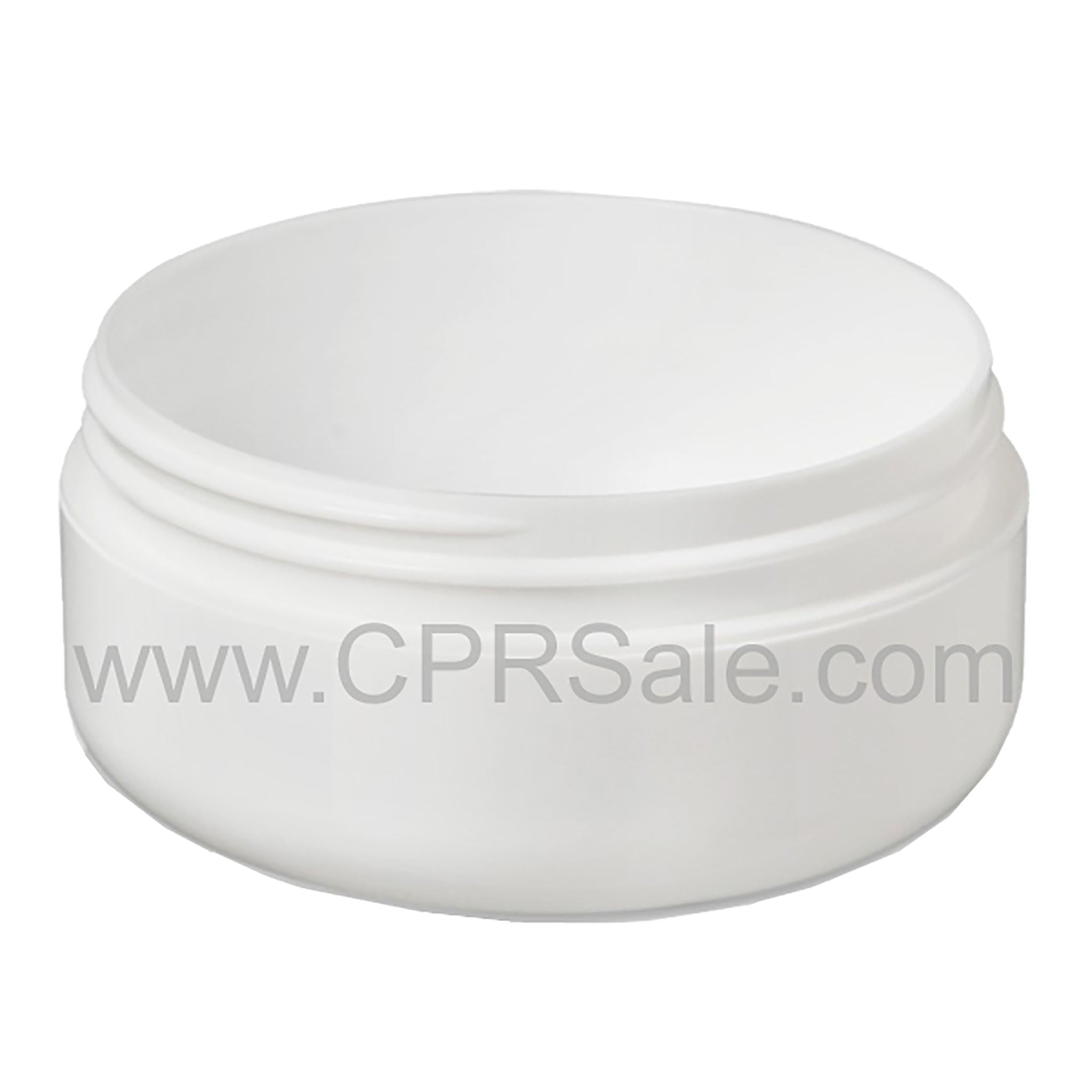 Jar, 4oz, PP, Low Profile, White, Double Wall, Round Base, 89mm