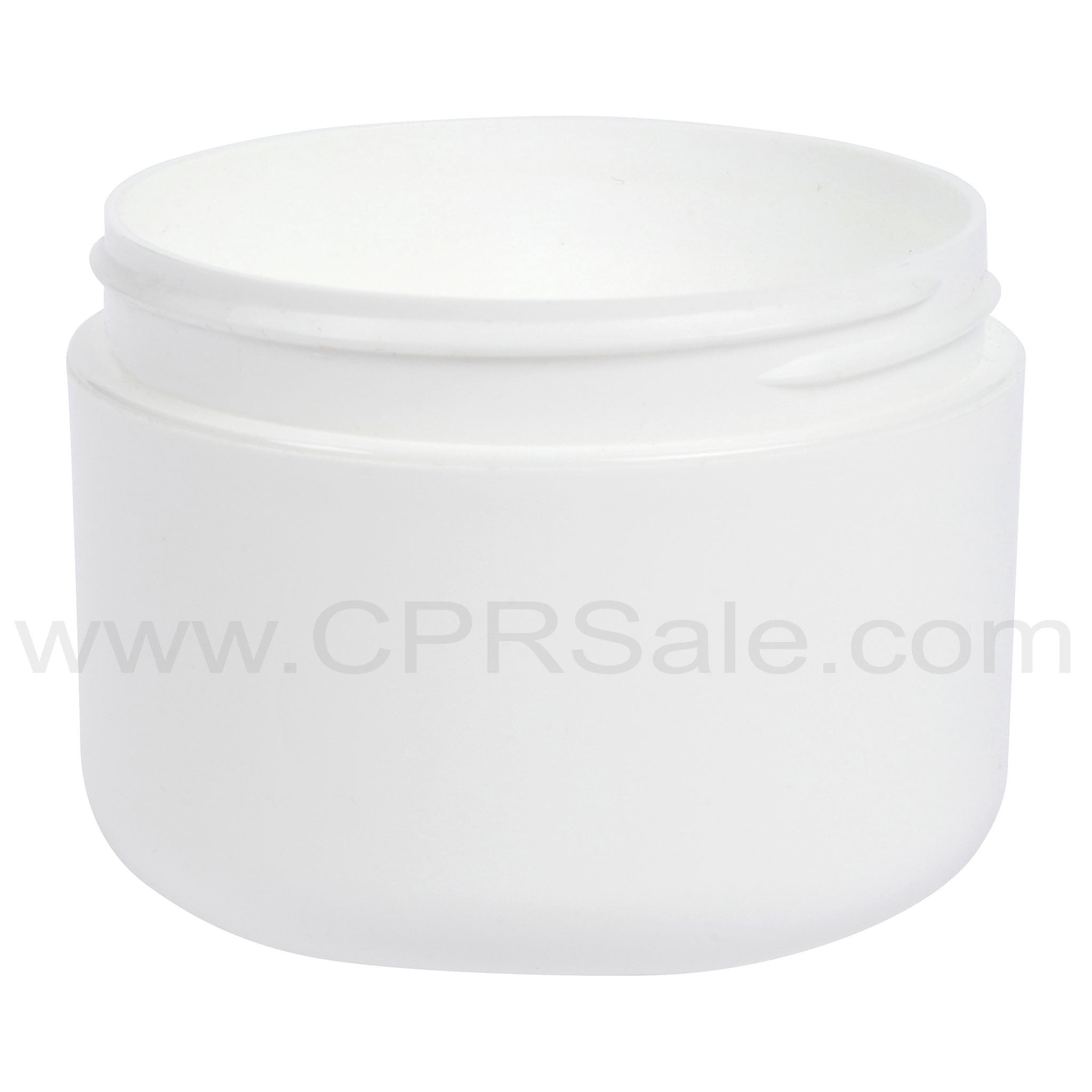 Jar, 8oz, PP, Round, White, Double Wall, Round Base, 89mm