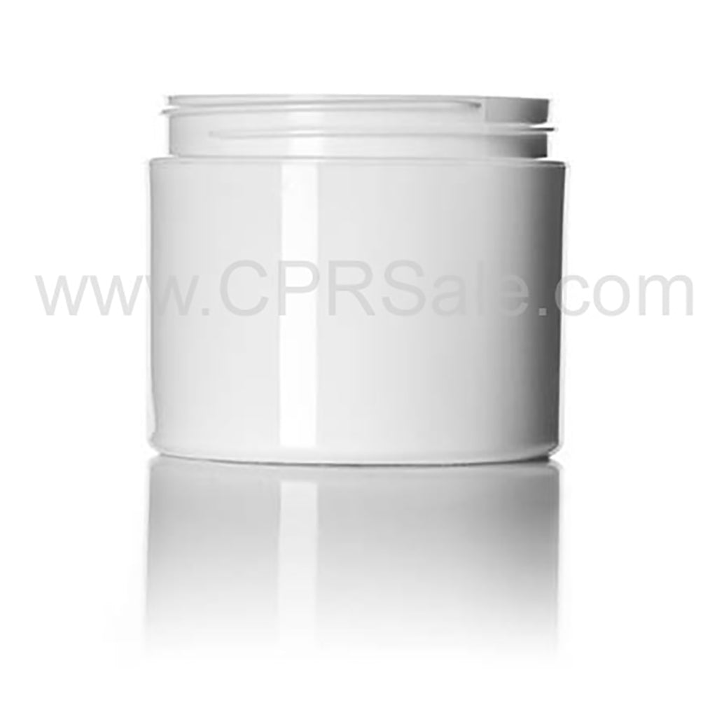 Jar,  1oz., PP, Straight Base, White, Dbl Wall, 53mm