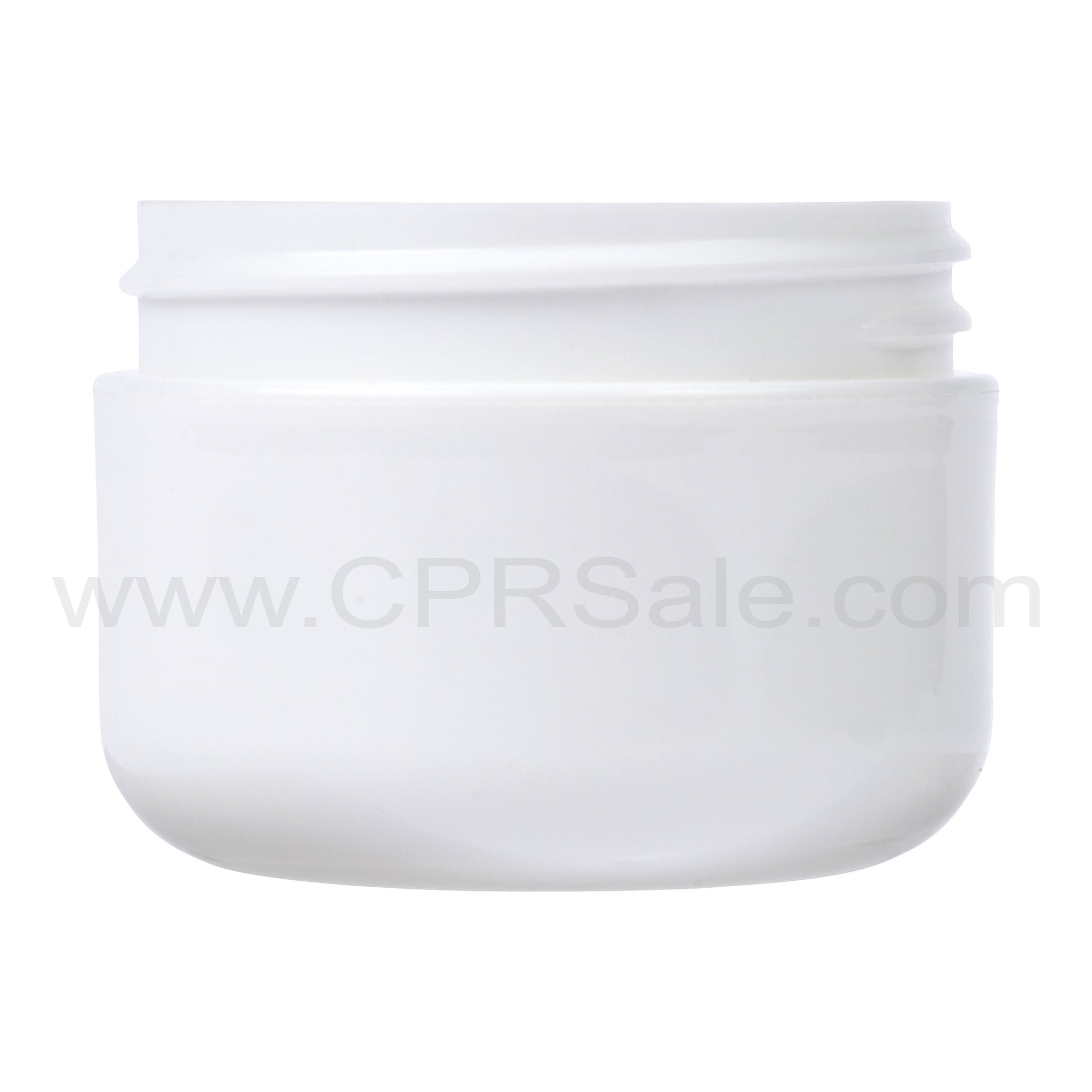 Jar, 2oz., PP, Round Base, White, Dbl Wall, 58mm