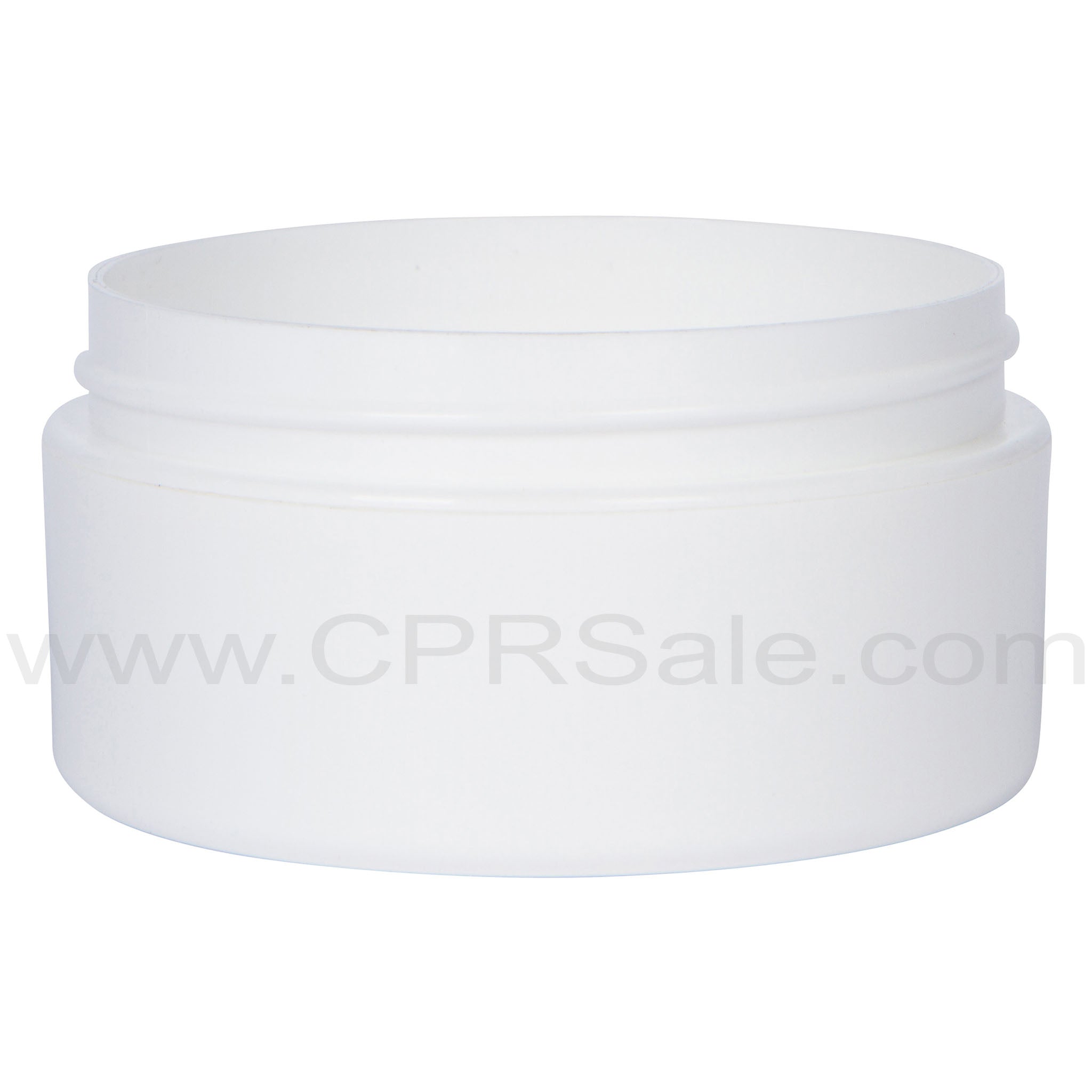 Jar, 2oz., PP, Straight Base, White, Low Profile, Dbl Wall, 70mm