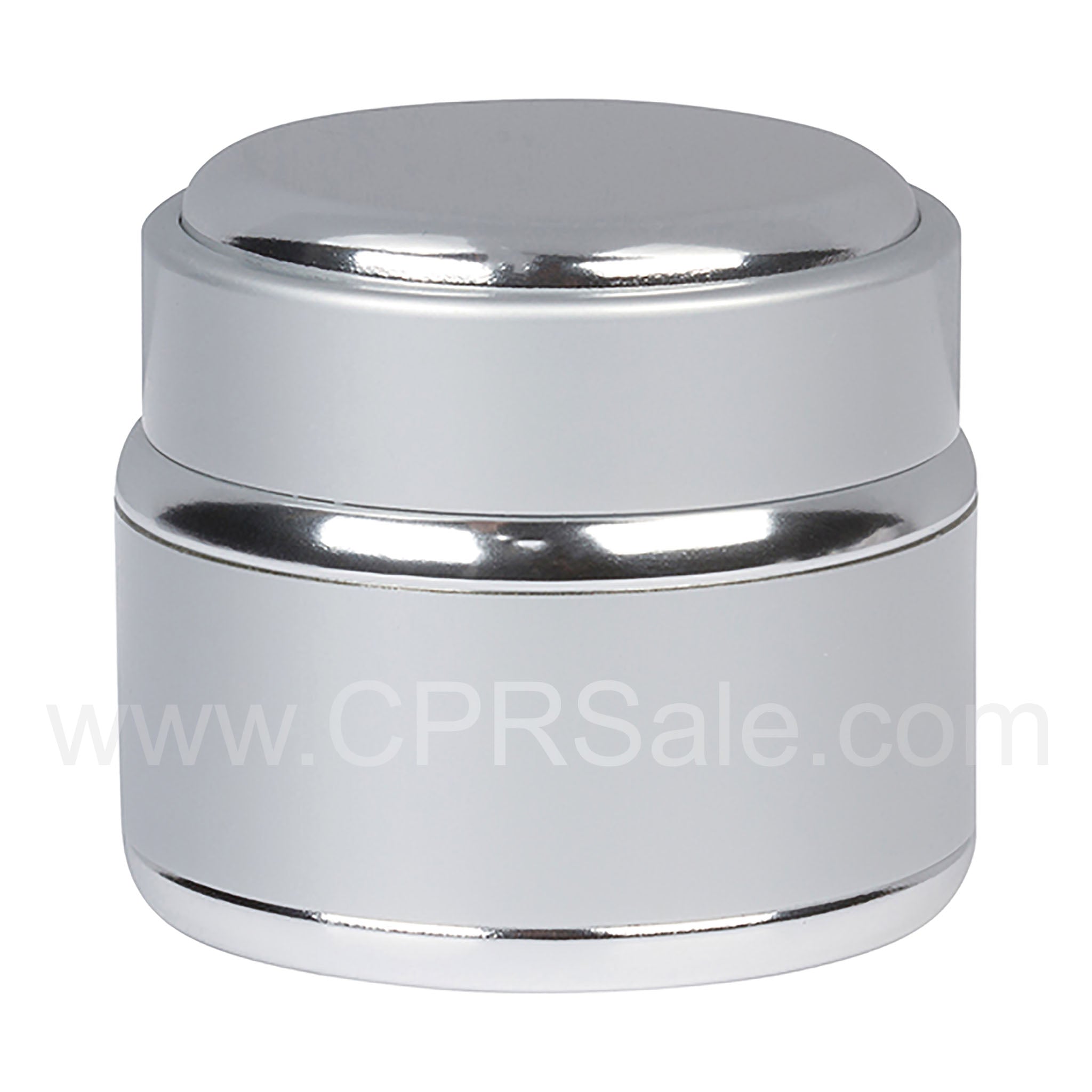 Jar, Aluminum, Round, w/Silver Trim, Silver, 50mL