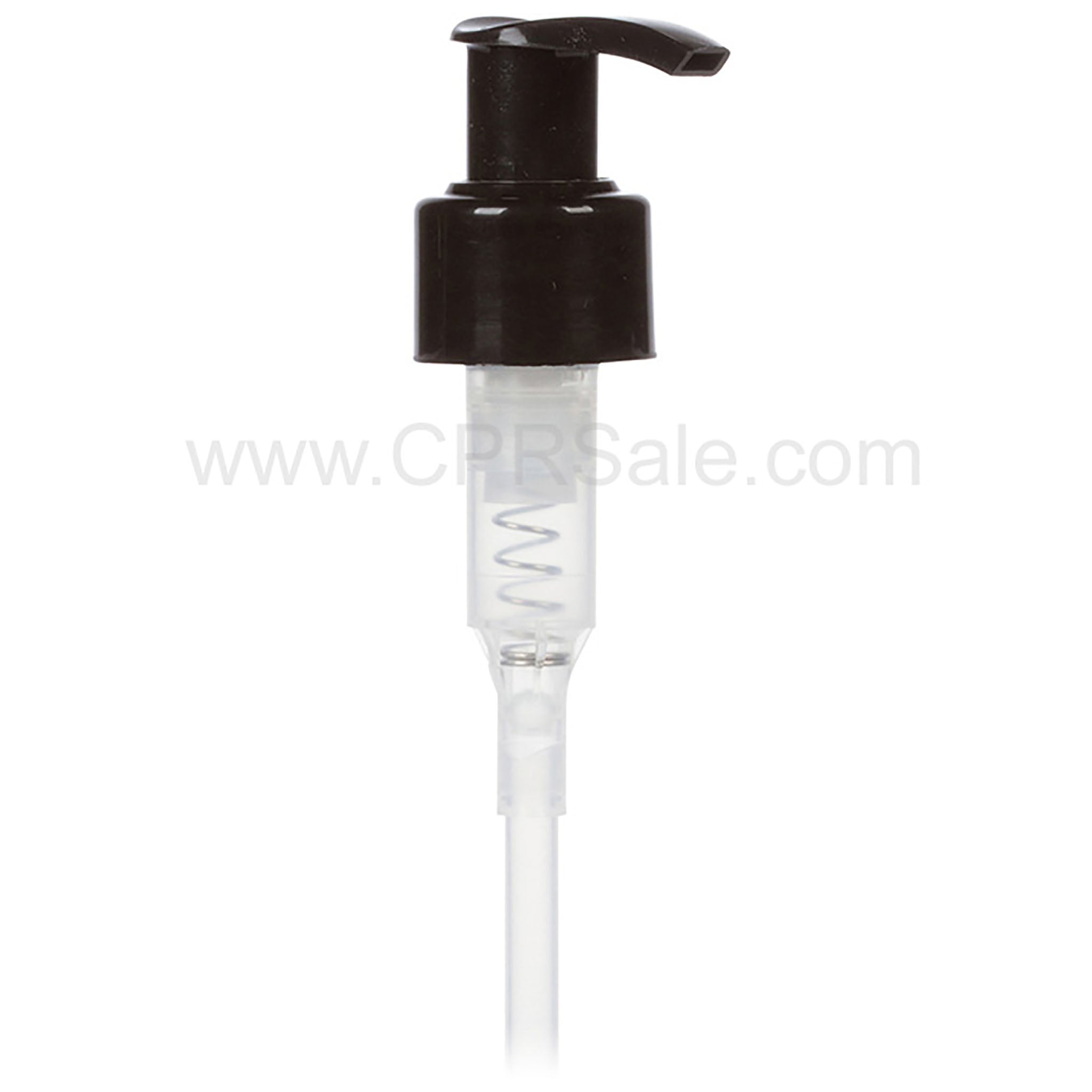 Pump, 24/410, Black, Smooth, 2.3cc. Saddle Head, Locking, Diptube Length = 7 inches
