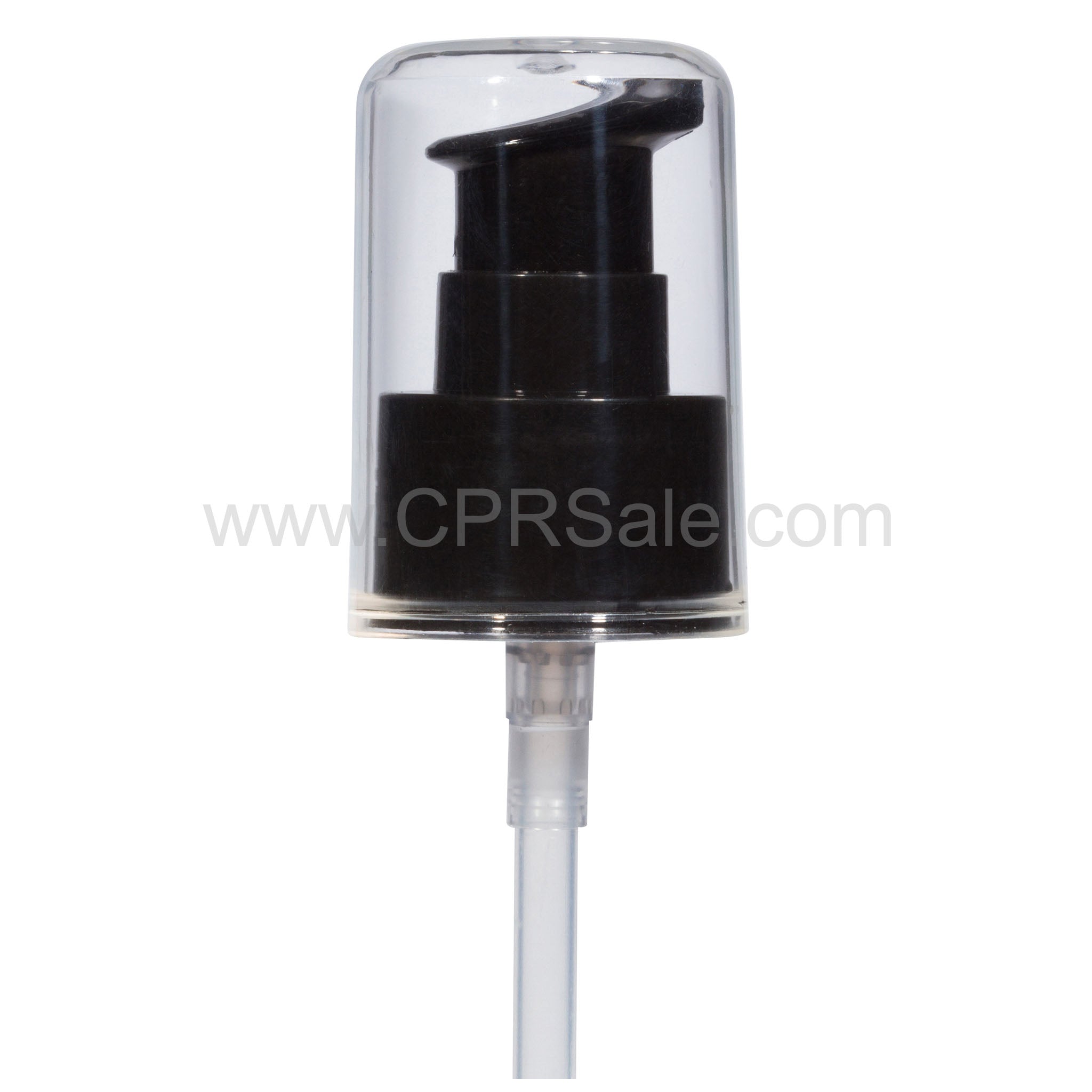 Pump, 20/410, Treatment, Black, Smooth with Clear Styrene Hood, Dip tube Length: 6 in