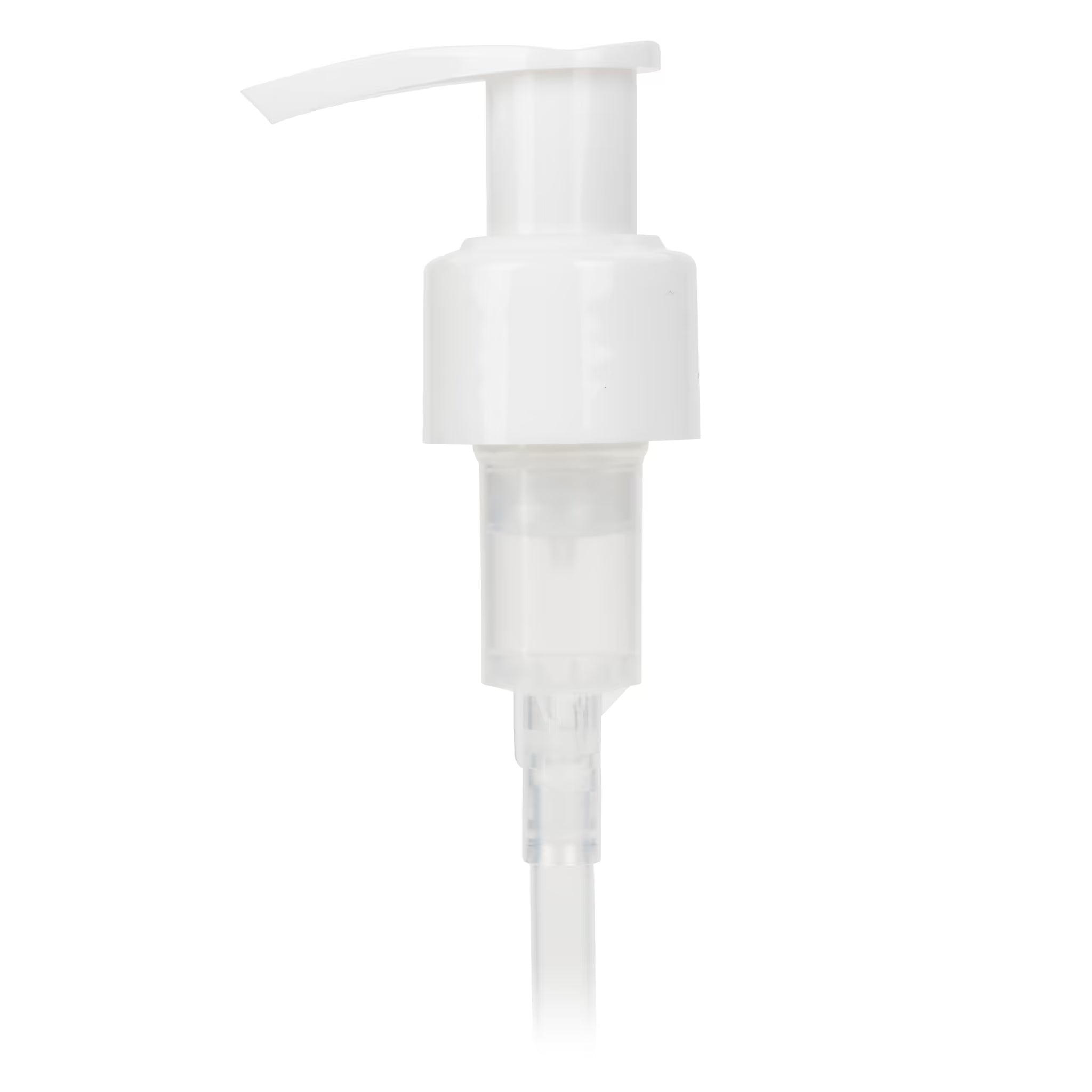Pump, 24/410, White, Smooth, 2.3cc. Saddle Head, Diptube Length = 7 inches