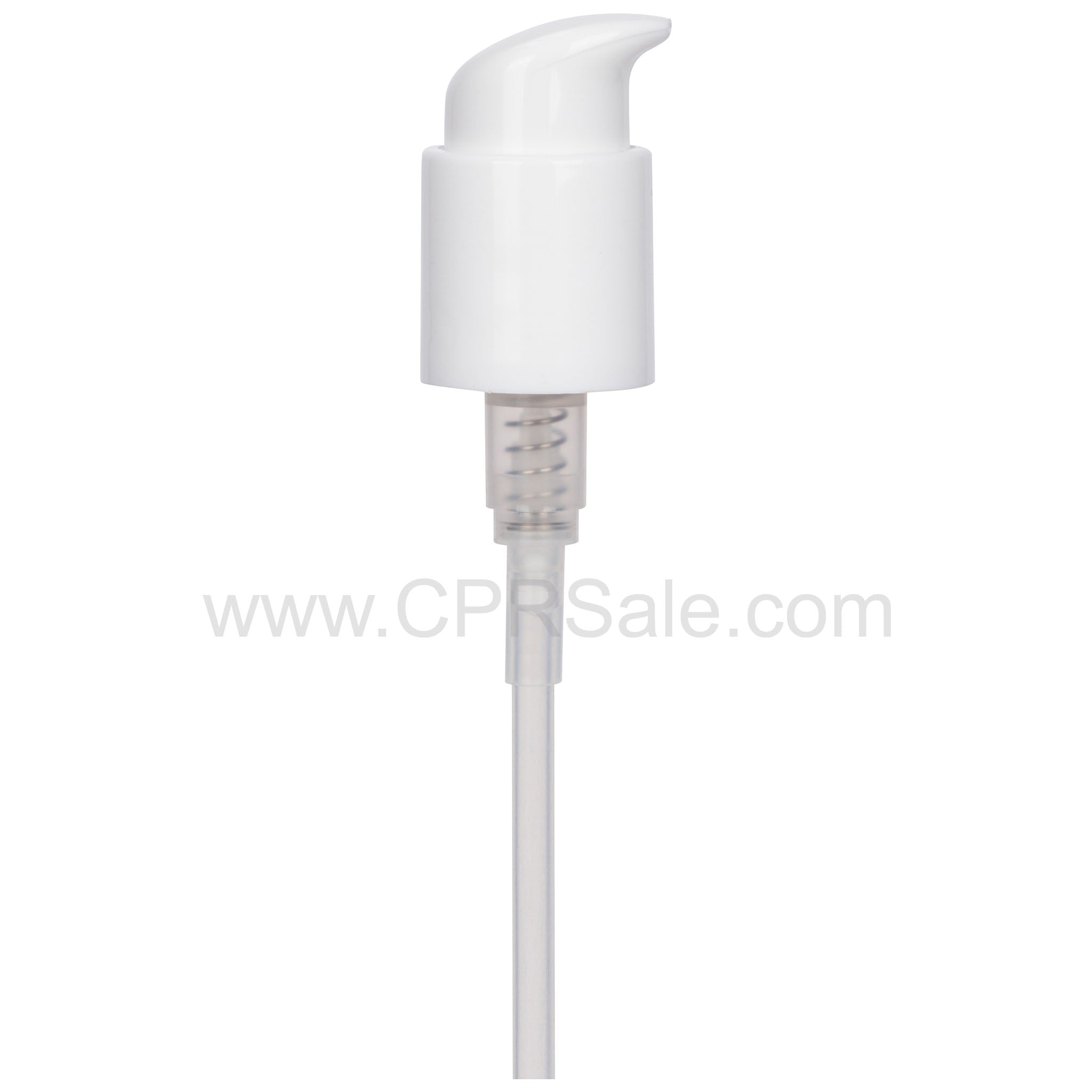 Pump, 24/410, Treatment, White, Smooth, No Hood, Locking, Dip tube Length: 7 in