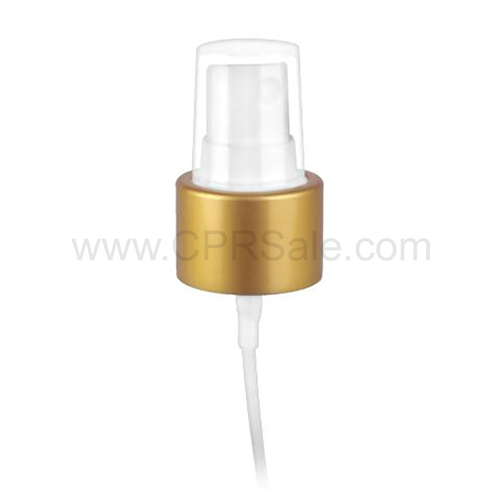 Sprayer, 24/410, Matte Gold Collar, Clear PP Hood, Diptube Length = 6 7/8"