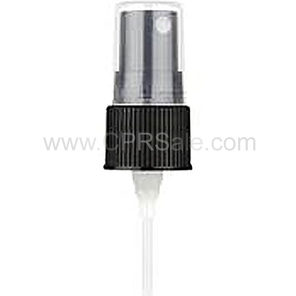 Sprayer, 24/410, Black, Ribbed, Uncut Diptube Length = 6"
