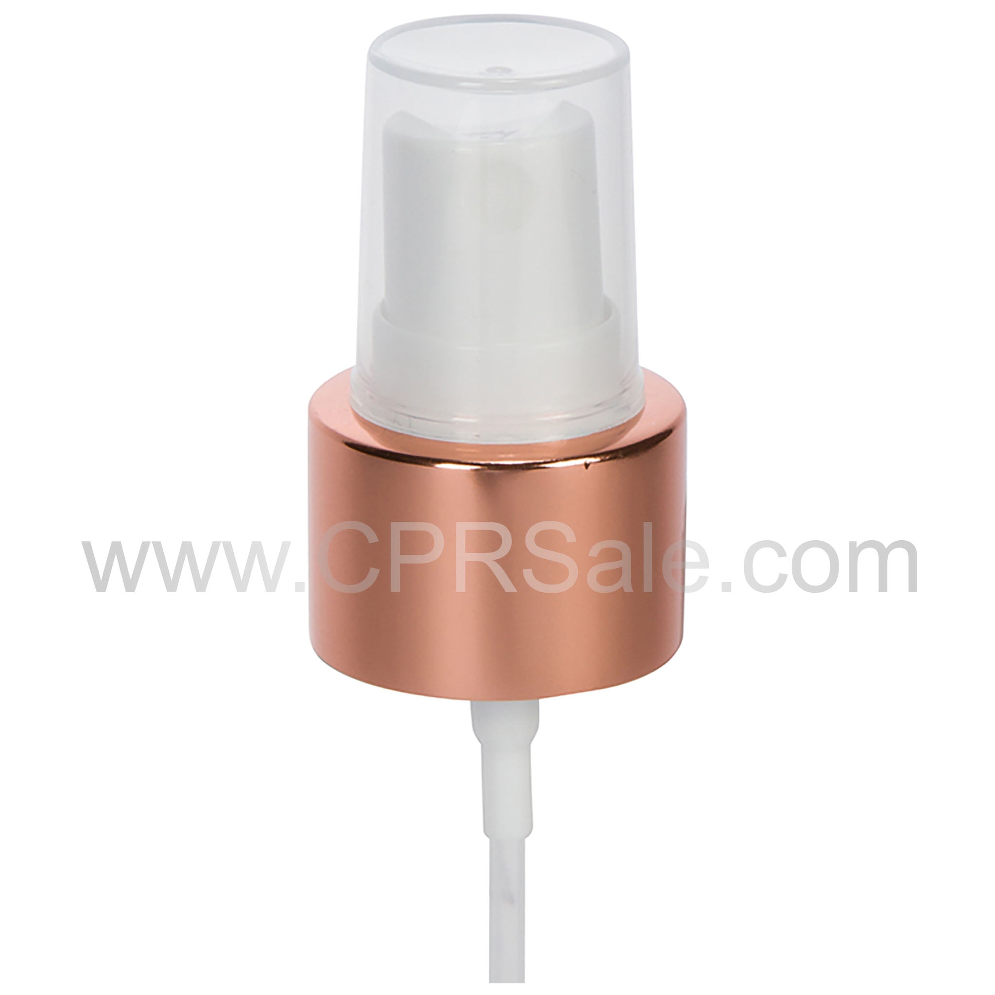 Sprayer, 24/410, Shiny Rose Gold Collar, White Actuator, Diptube Length = 7.5"