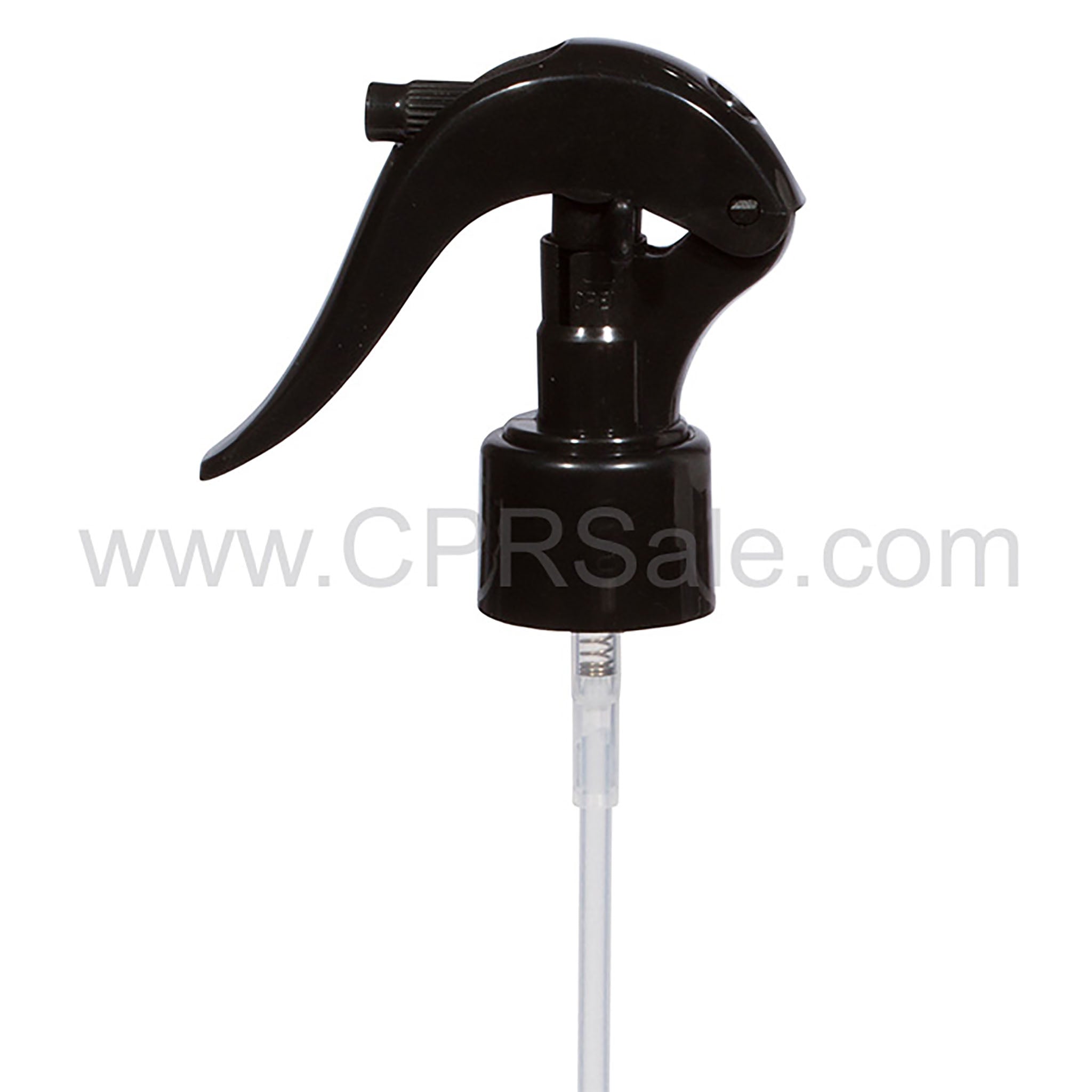 Mini Fine Mist Trigger Sprayer, 24/410, Black, Smooth with Lock, Uncut Diptube Length = 8-1/8"