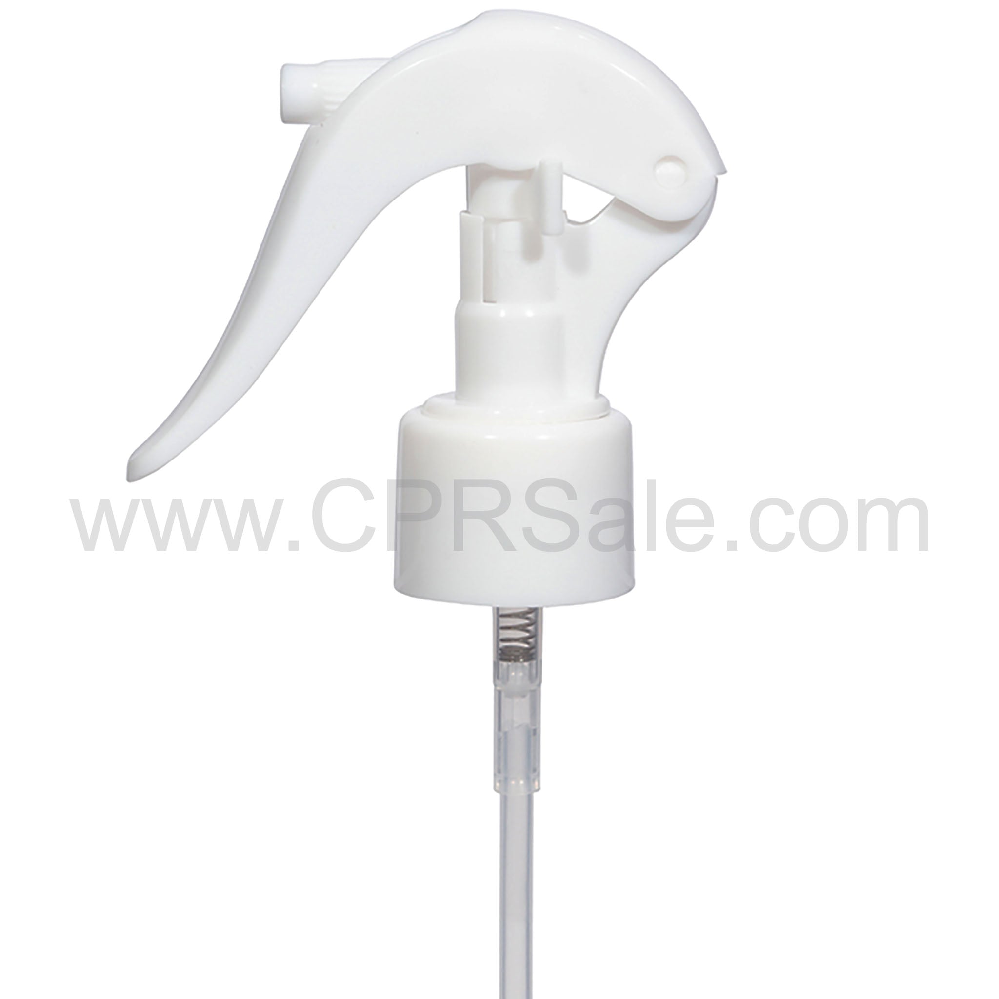 Mini Fine Mist Trigger Sprayer, 24/410, White, Smooth with Lock, Uncut Diptube Length = 8-1/8"