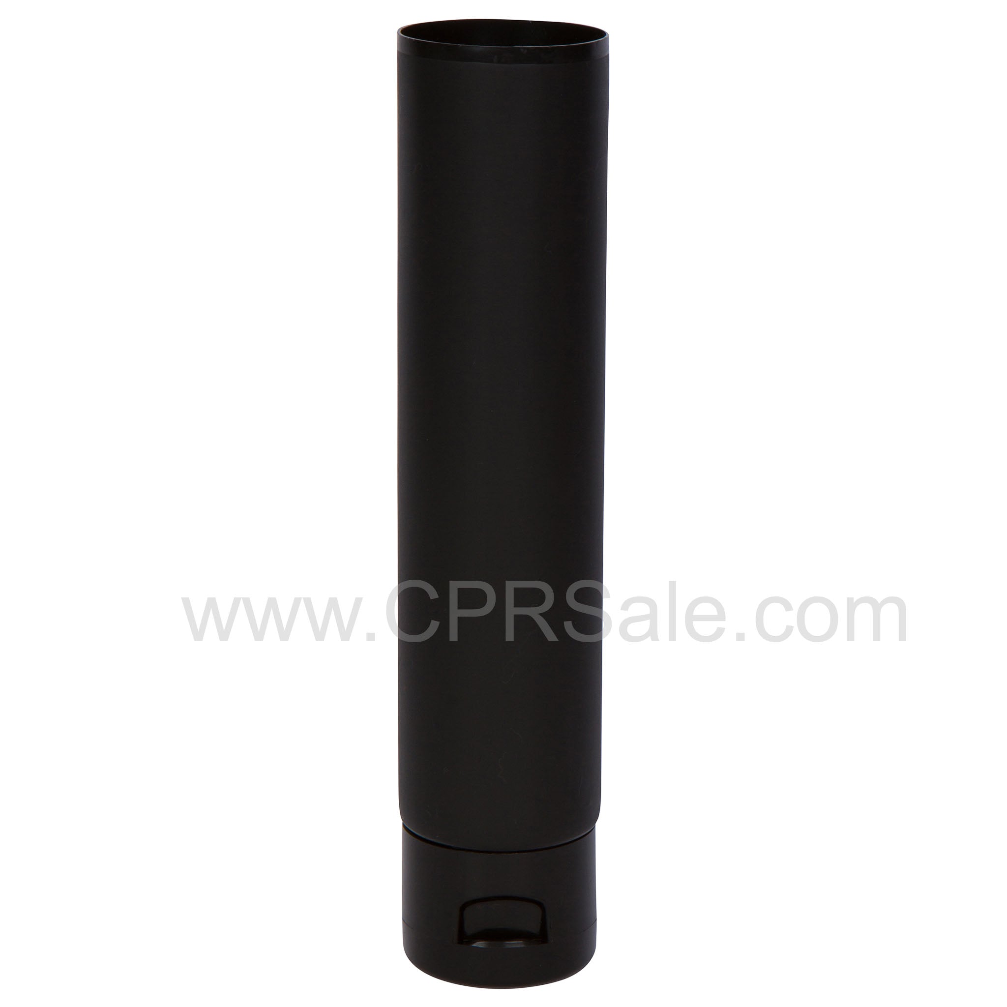 2oz. Plastic Tube, Matte Black Body, LDPE with Glossy Black Flip Top Cap, Open End