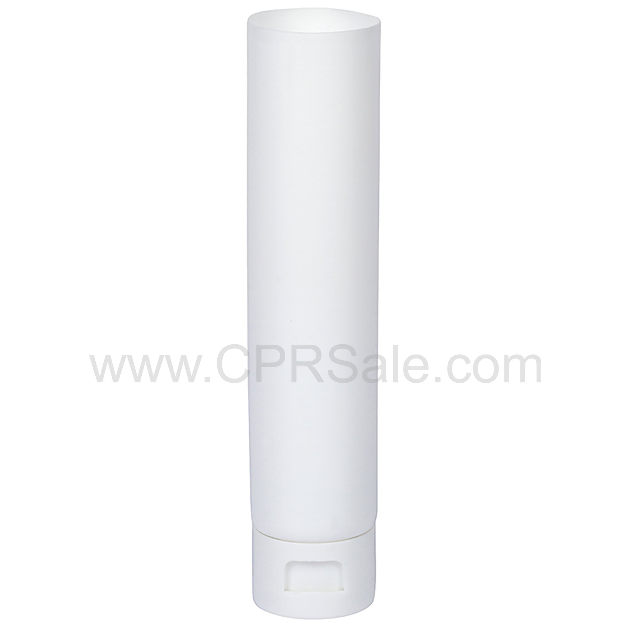 2oz. Plastic Tube, White Body, LDPE with White Flip Top Cap, Open End