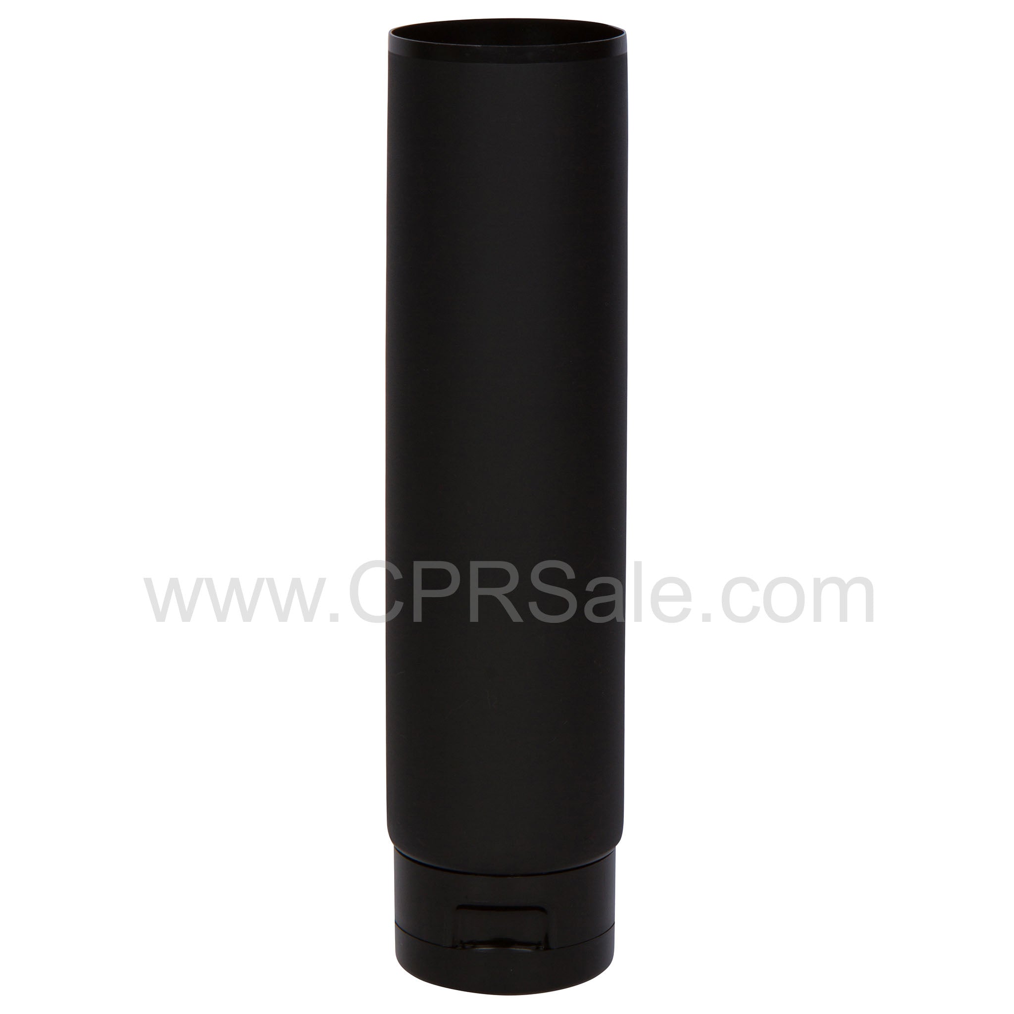 4oz. Plastic Tube, Matte Black Body, LDPE with Glossy Black Flip Top Cap, Open End