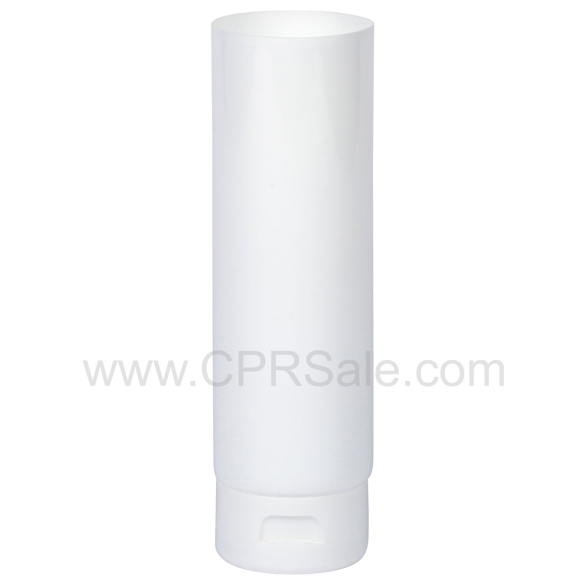 6oz. Plastic Tube, Matte White Body, Multi-Layer with White Flip Top Cap, Open End