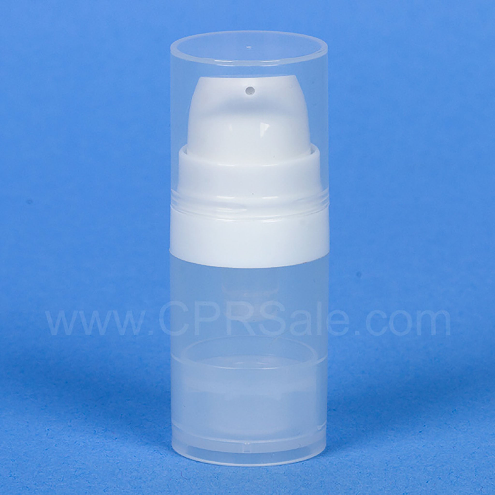 Airless Bottle, Natural Cap, White Pump, Natural Body, 5 mL