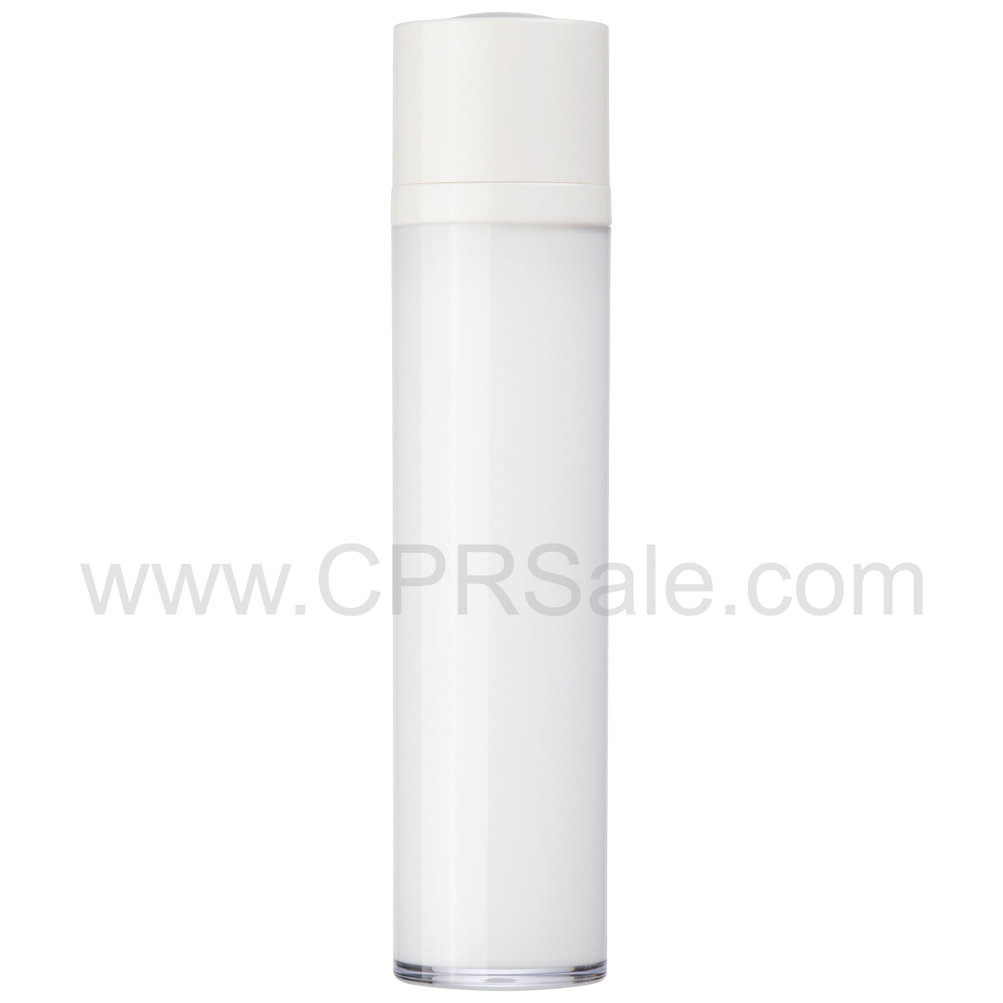 Airless Bottle, White Twist Up Dispenser, White Body, 15 mL