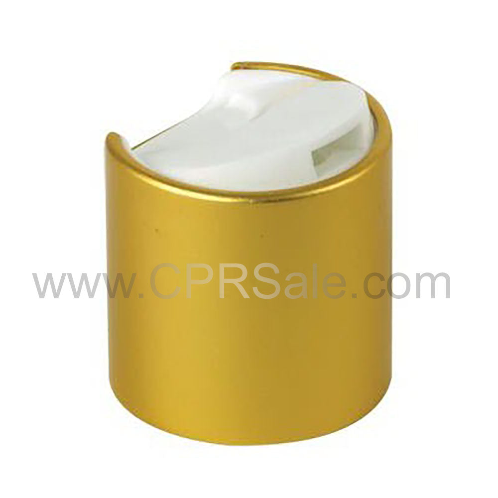 Cap, 24/410, Disc Cap, Matte Gold Over-cap