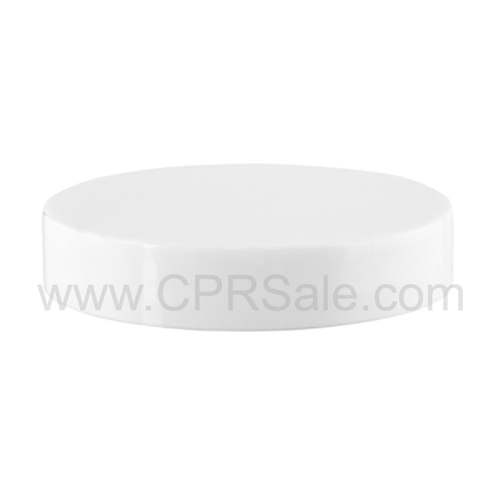 Cap, 53/400, White, Straight Sided, Smooth, No Liner
