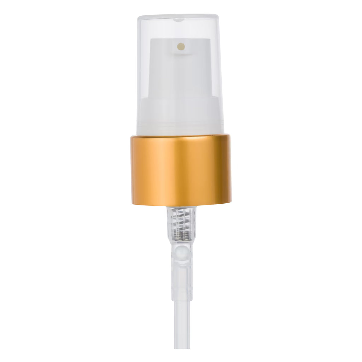 Pump, 20/410, Treatment, Matte Gold Collar, White Actuator, Output 0.28 - 0.48cc, Dip tube Length: 6 in