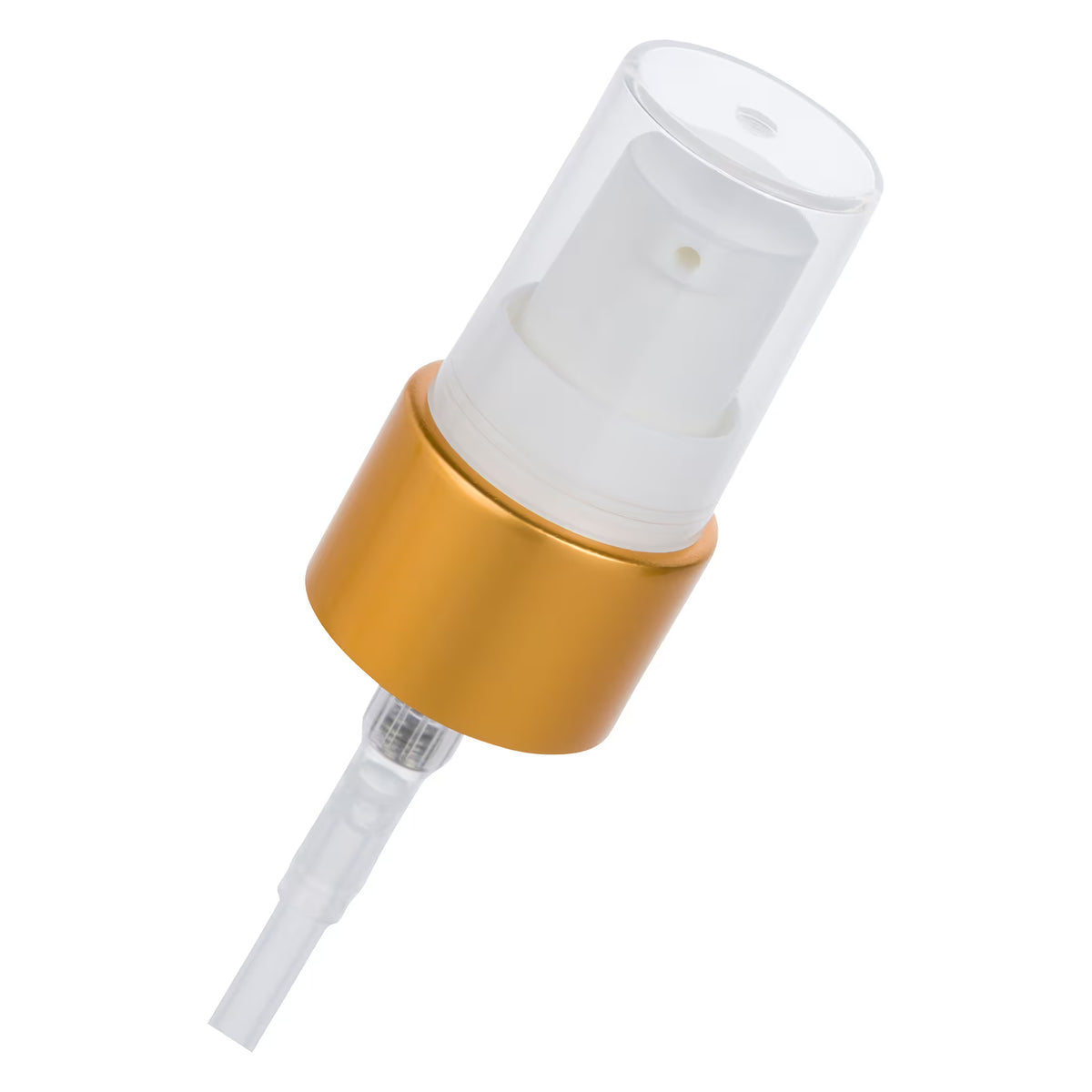 Pump, 20/410, Treatment, Matte Gold Collar, White Actuator, Output 0.28 - 0.48cc, Dip tube Length: 6 in