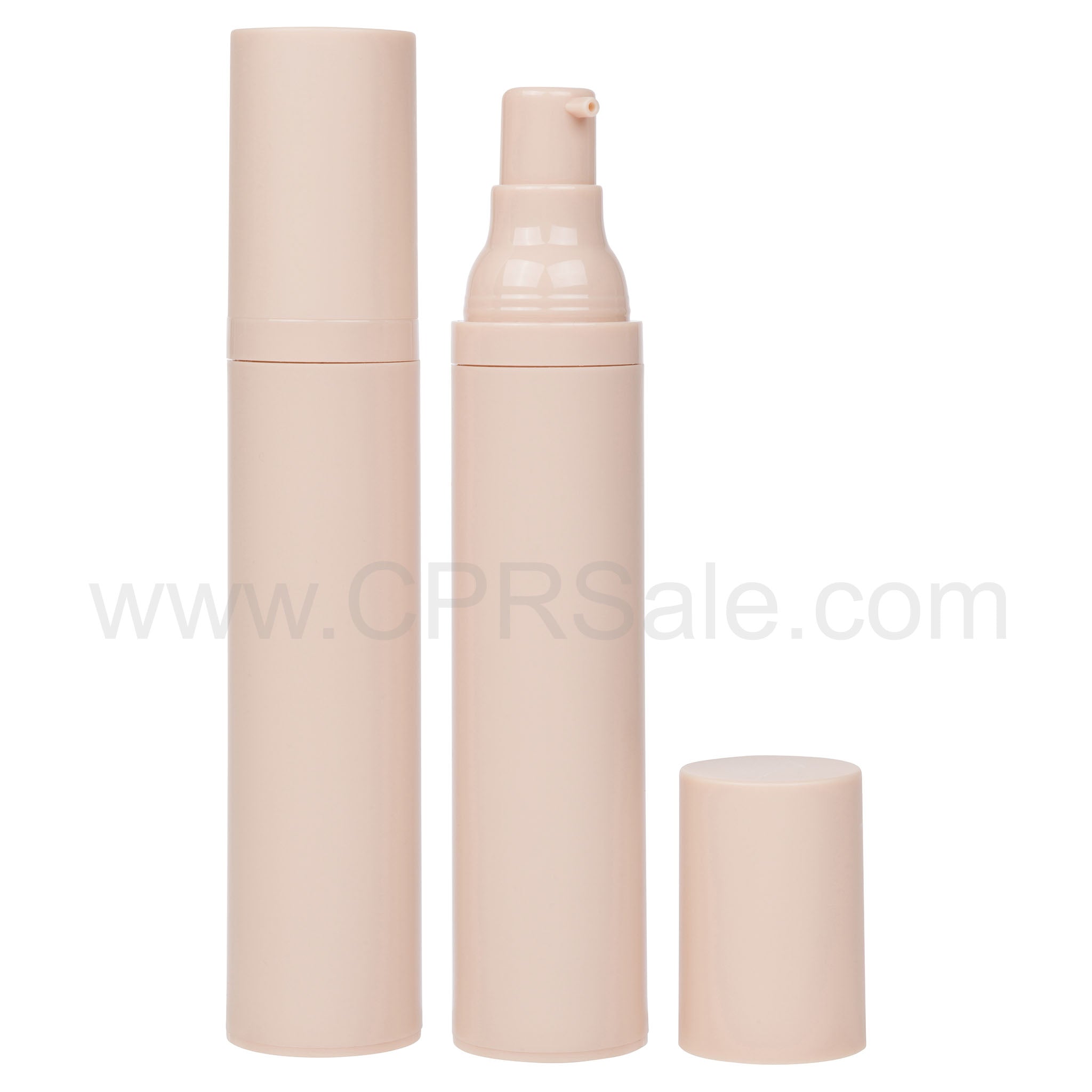 Airless Bottle, Matte Tan Cap, Matte Tan Body, 50mL