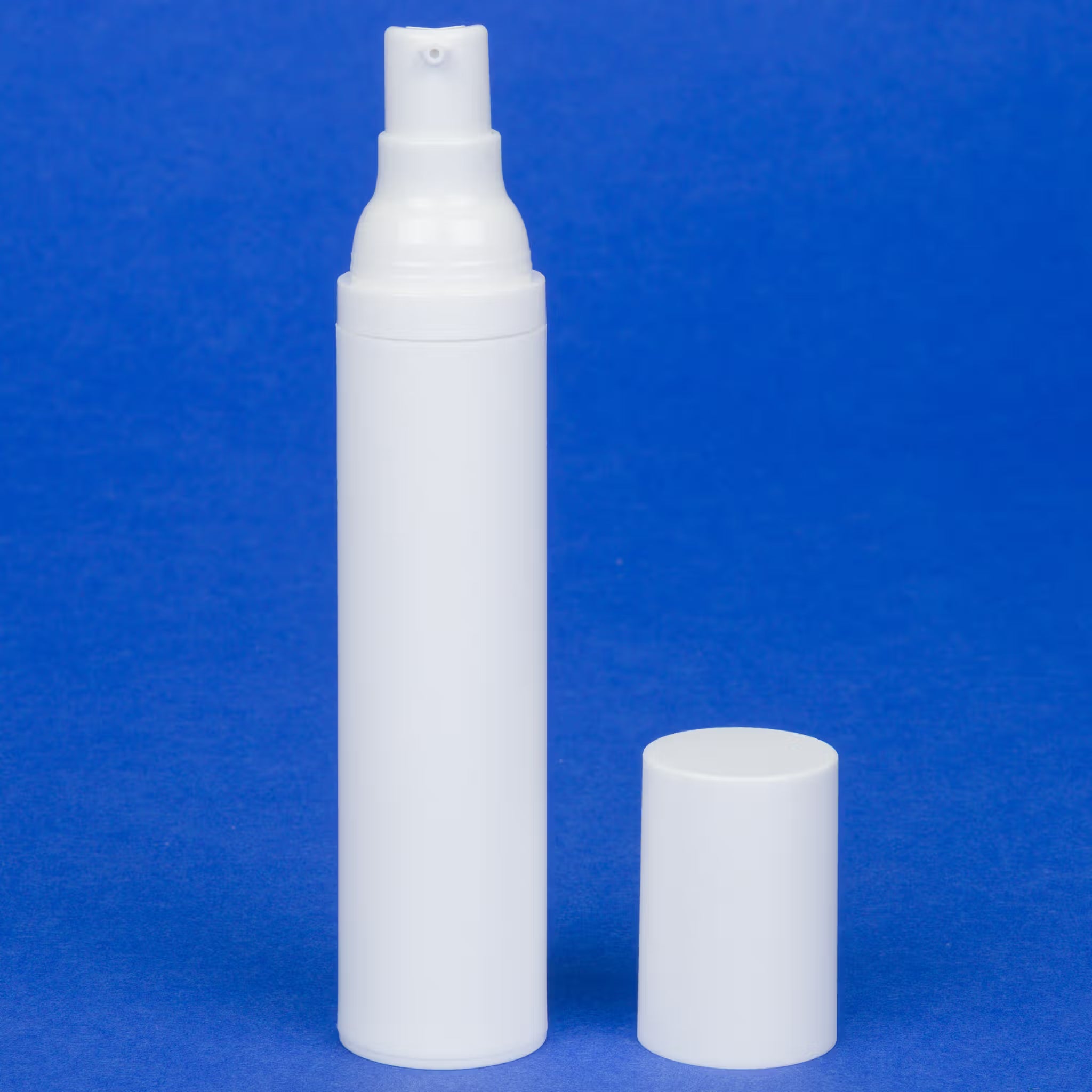Airless Bottle, Matte White Cap, Matte White Body, 30 mL